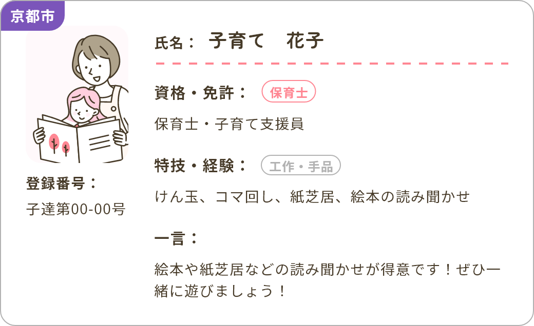 「子育ての達人バンク」について
